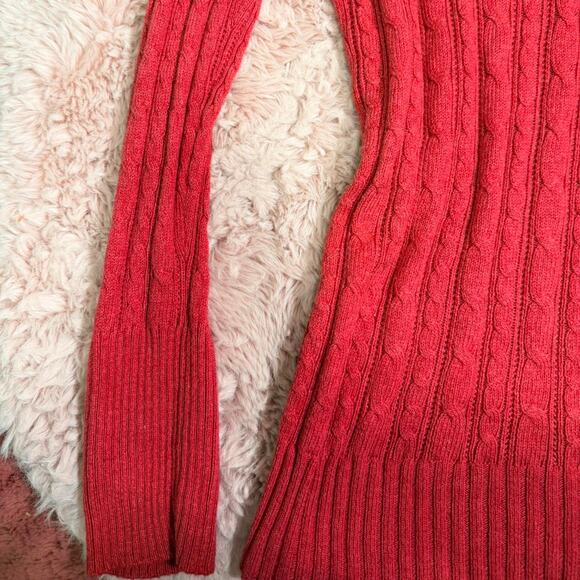 Y2k american eagle melon colored vneck knit sweater - Picture 4 of 6